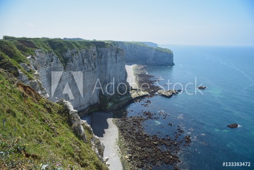 Picture of Cliffs and Beach on the coast of France Normandy